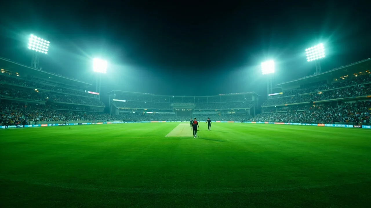 IPL stadium at night
