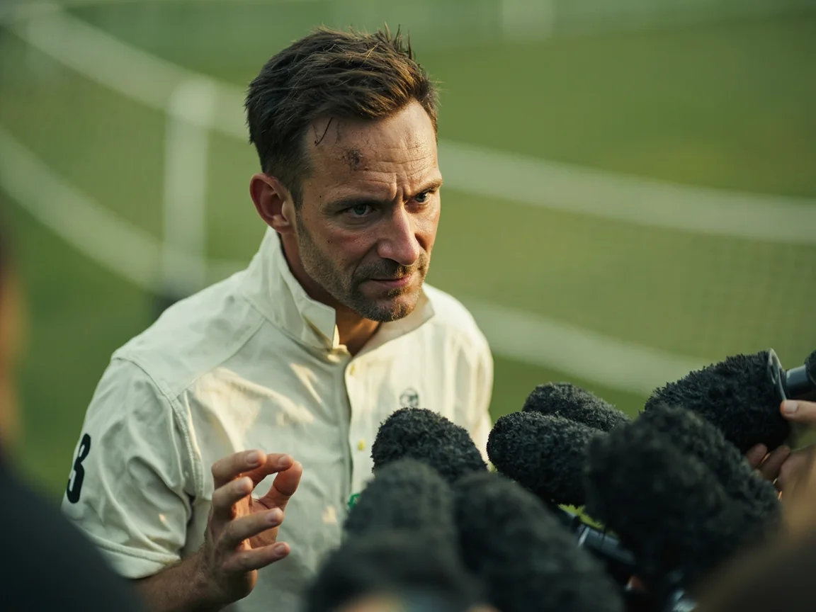Media scrum after a match