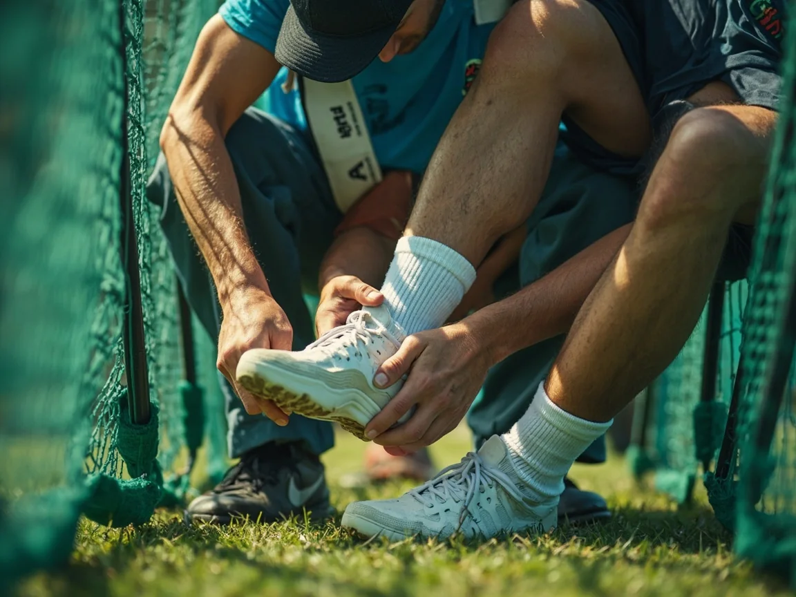Physio assessing an injury